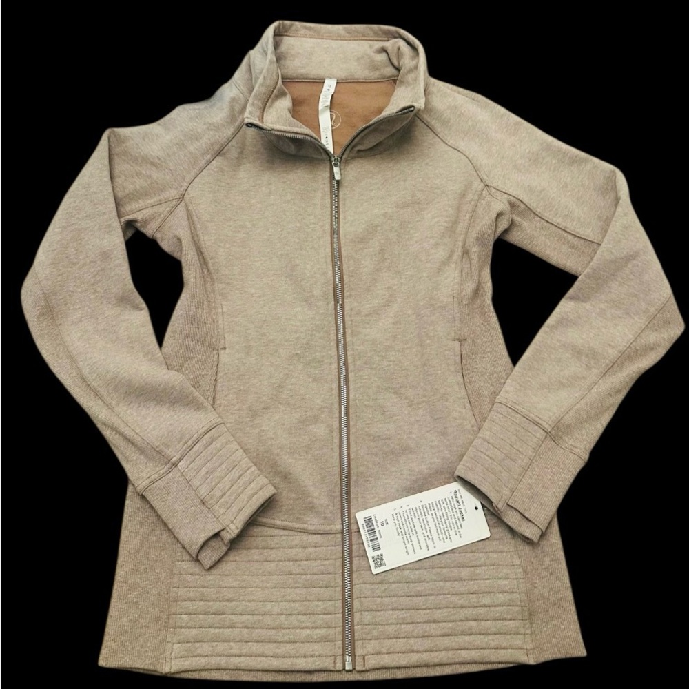 Lululemon Radiant Jacket II Heathered Spanish Oak NWT Womens 10 EXPIRED Sweater! - Picture 4 of 9